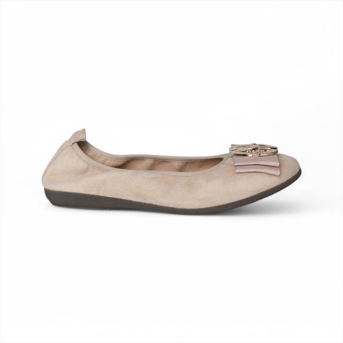 LA BALLERINA CAMOSCIO BEIGE MARTINA DIAMANT ORO- LG4 UVP 149,90