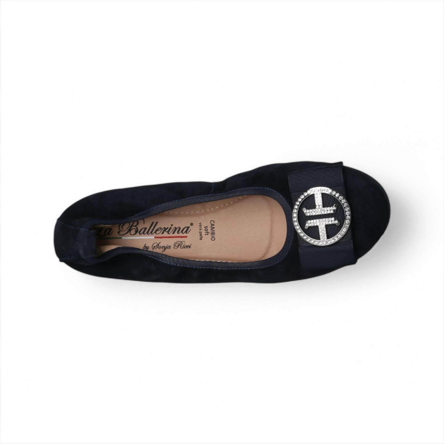 LA BALLERINA CAMOSCIO BLU LOUISA ARGENTO - LG3 UVP 149,90