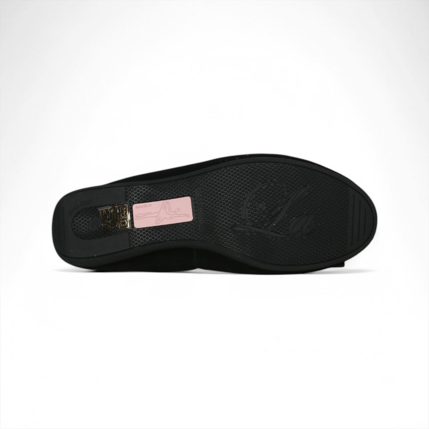 LA BALLERINA CAMOSCIO NERO LINDA ORO - LG1 UVP 149,90