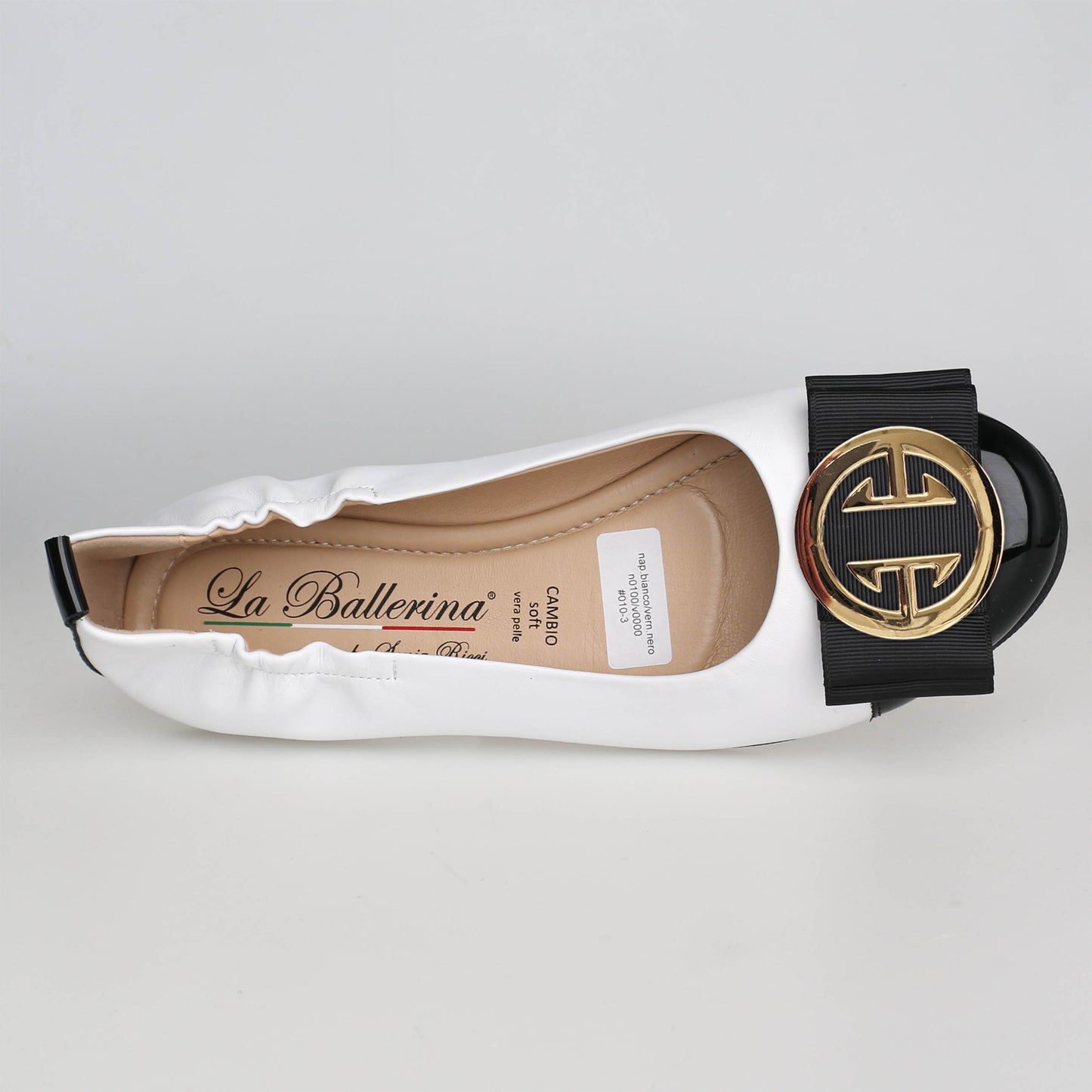 NAPPA BIANCO / VERNICE NERO ISIDA ORO & LINDA ORO