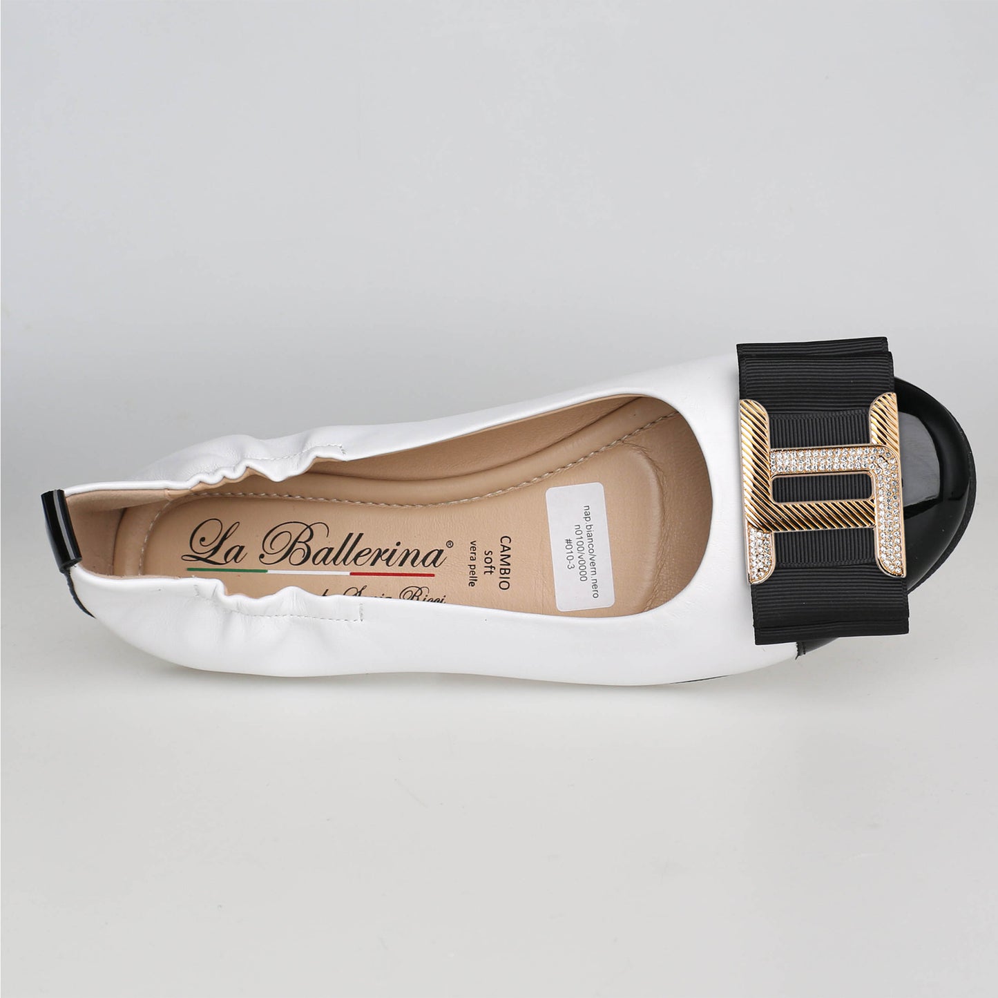 NAPPA BIANCO / VERNICE NERO ISIDA ORO & LINDA ORO